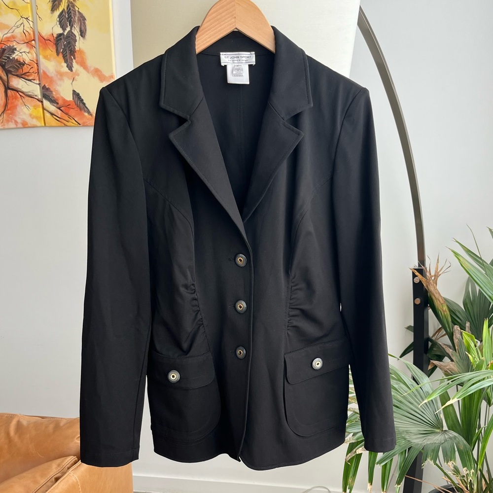 Vintage St. John Sport by Marie Gray Black Blazer / Sport Coat